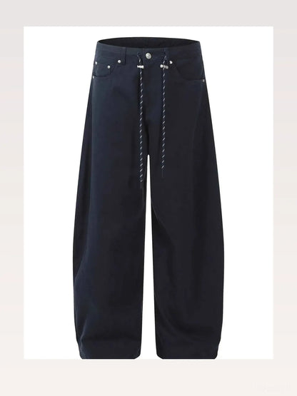 Men's Wide Leg Drawstring Cargo Pants — styled showcase — Livostyle