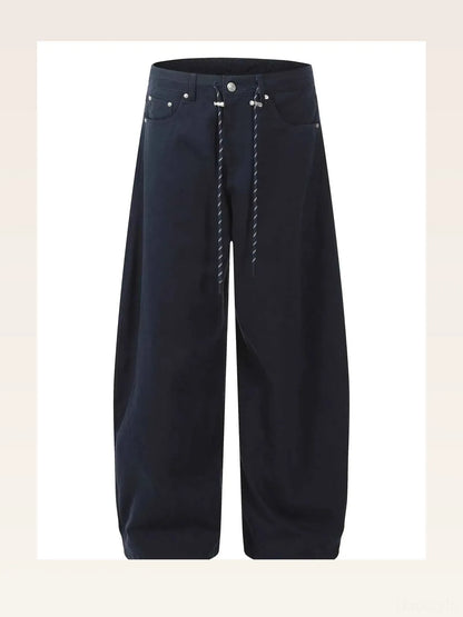 Men's Wide Leg Drawstring Cargo Pants — styled showcase — Livostyle
