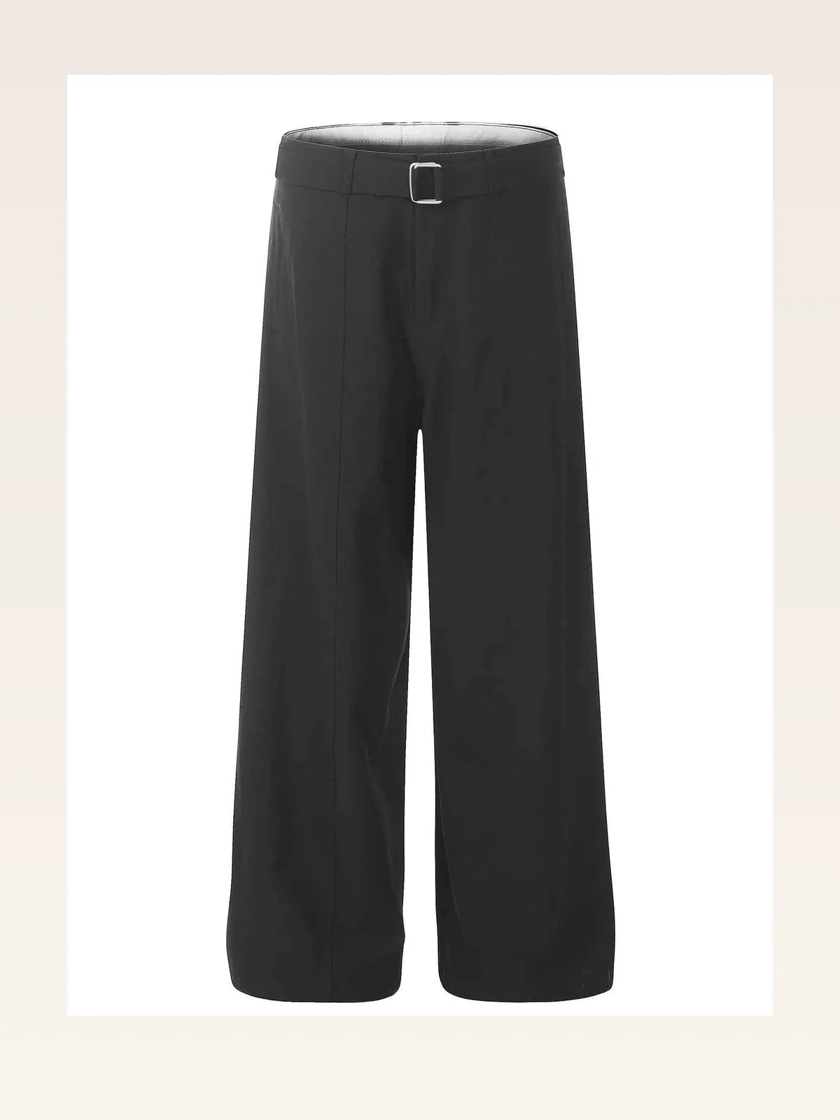 Men's Wide Leg High Waist Pants with Belt — styled showcase — Livostyle