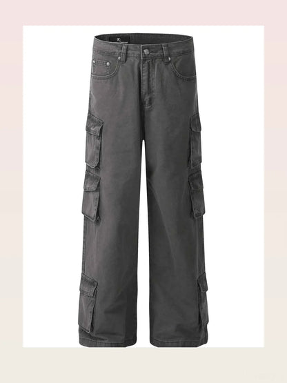 Men's Wide Leg Multi-Pocket Cargo Pants — styled showcase — Livostyle