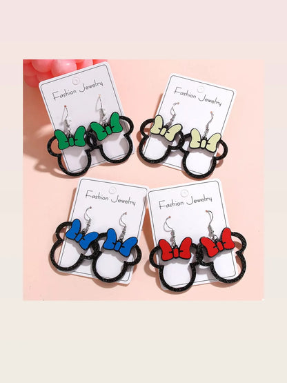 Mickey Mouse Bow Drop Earrings — styled showcase — Livostyle