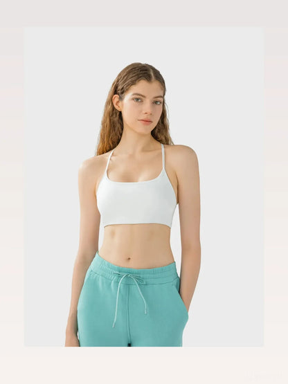 Crisscross Back Scoop Neck Active Cami with Detachable Chest — styled showcase — Livostyle