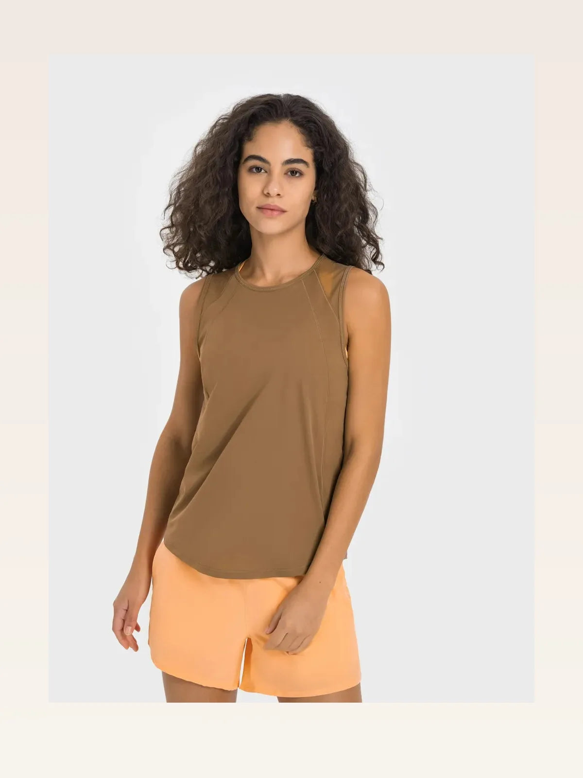 Cutout Back Round Neck Active Tank — styled showcase — Livostyle
