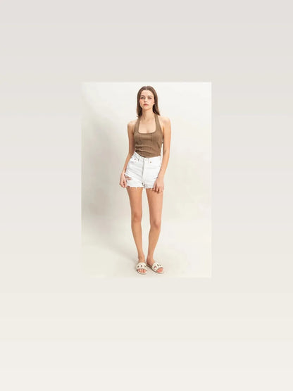 Trendy Mineral Wash Halter Top for Daily Wear — styled showcase — Livostyle