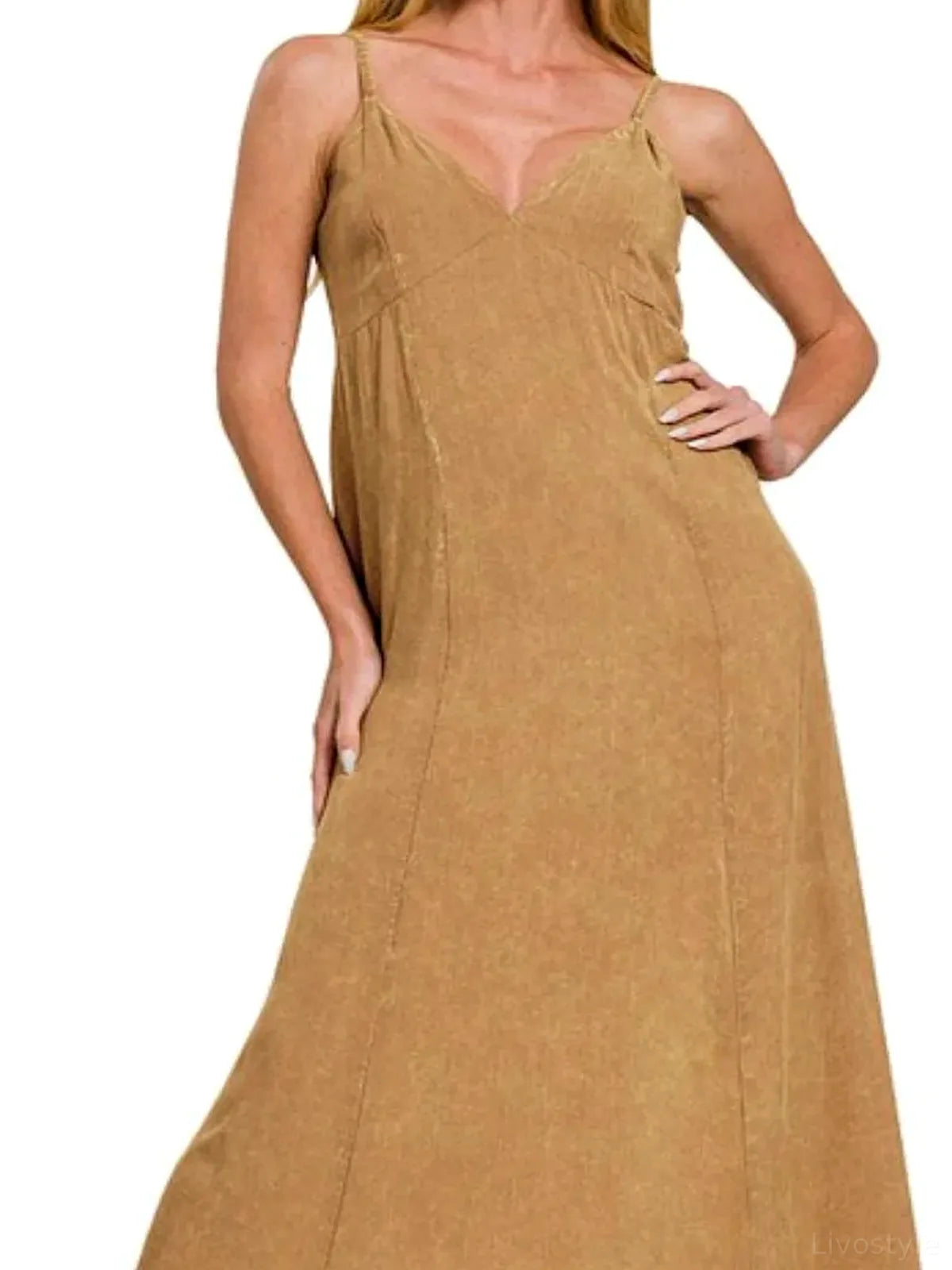 Mineral Washed Rayon Challis Cami Dress – photo 2