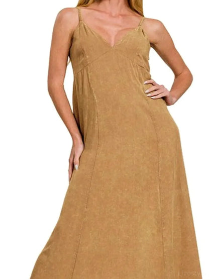 Mineral Washed Rayon Challis Cami Dress – photo 2