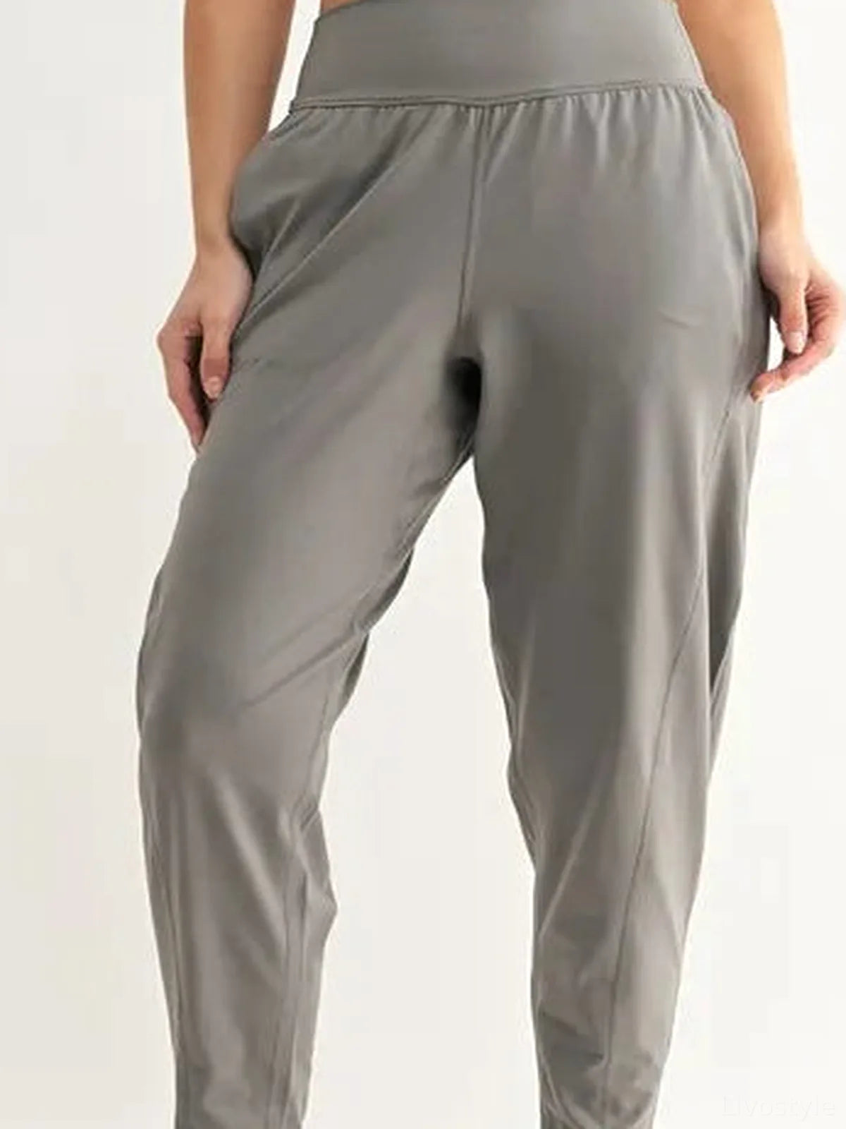 Flowbarrel High Waist Active Pants — detail view — Livostyle
