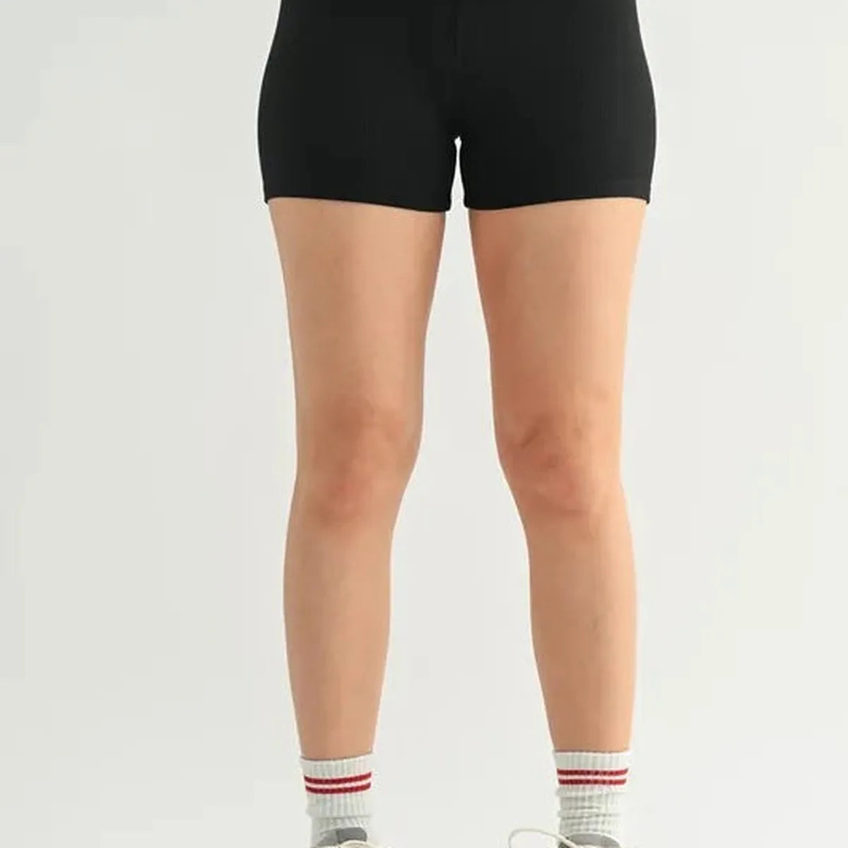 Ribbed Foldover Waist Shorts — square view — Livostyle