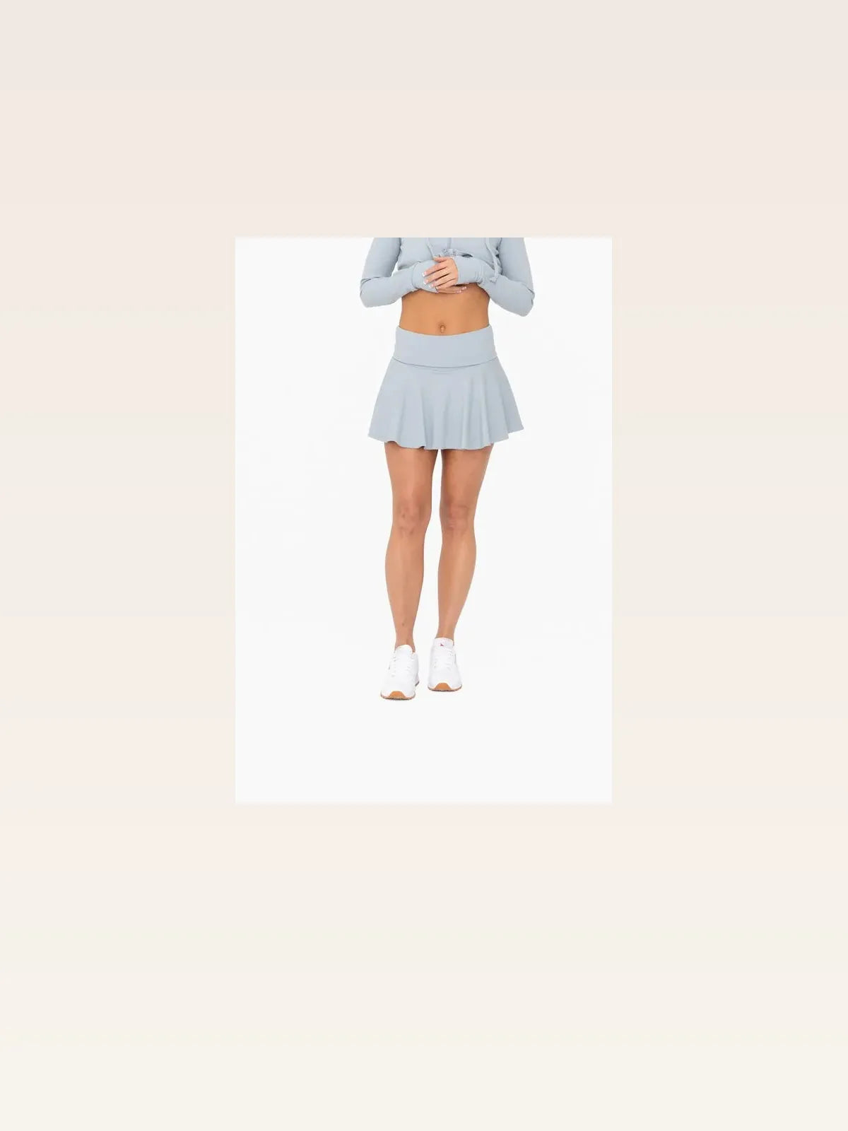 Ribbed Foldover Waist Skort — styled showcase — Livostyle