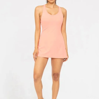Twist Racerback Fit-and-Flare Dress — square view — Livostyle