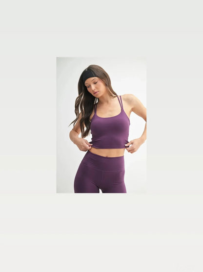Seamless Crisscross Back Sports Bra for Low to Medium Impact – photo 2
