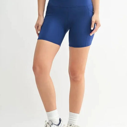 Venice Cloud Light Sculpt Biker Shorts in BLUE DEPTH — square view — Livostyle