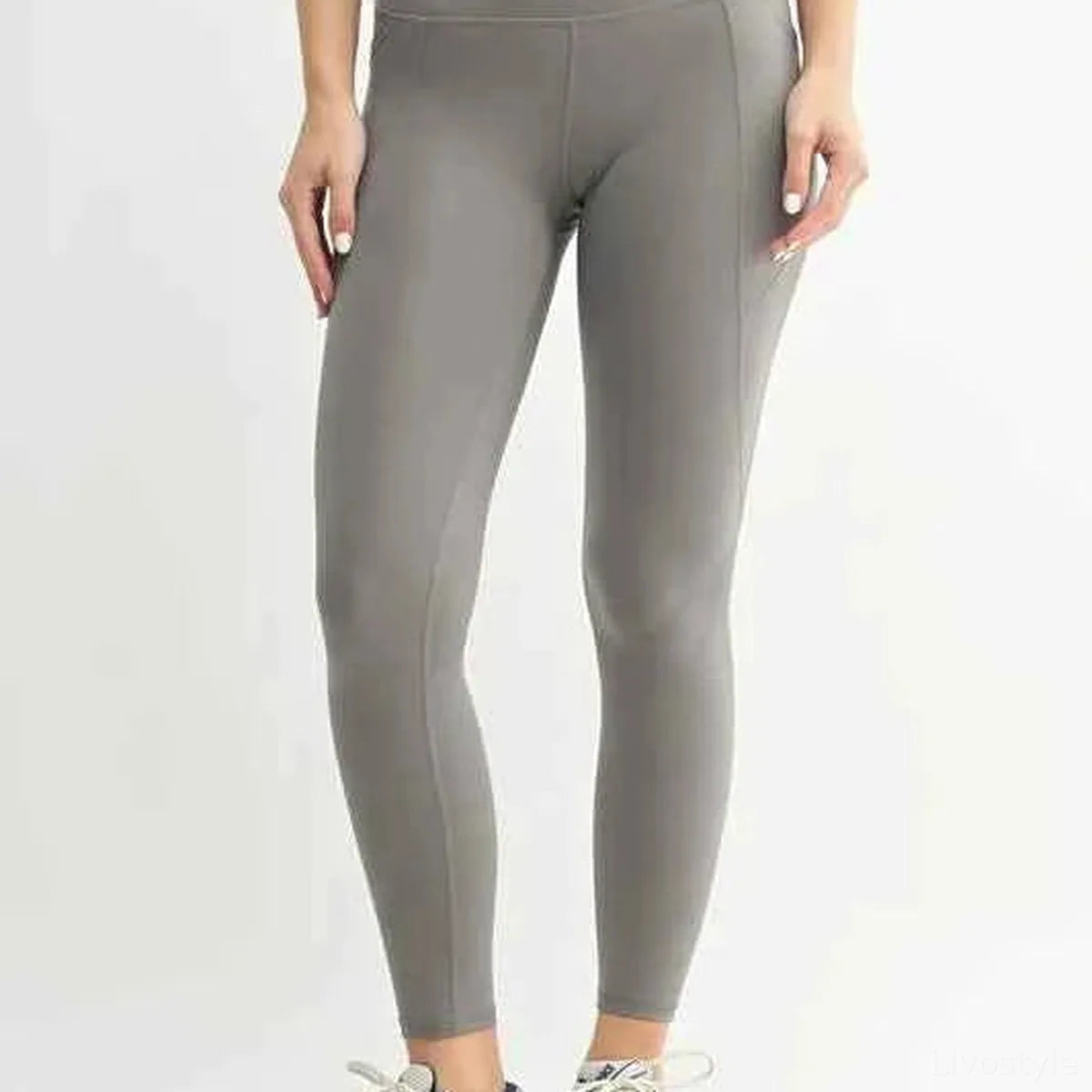 Venice Cloud Light Sculpt High-Waisted Leggings in NEW PEWTE — square view — Livostyle