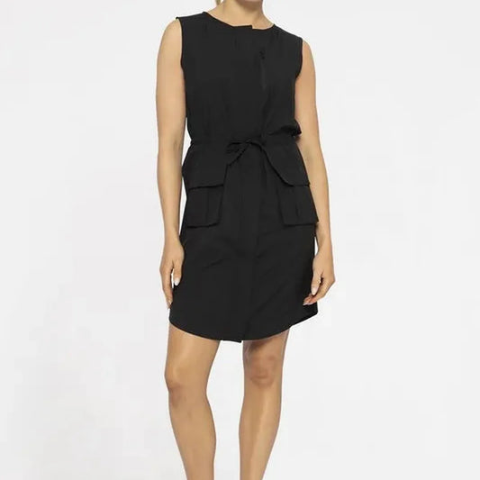 Versatile Drawstring Waist Tank Dress — square view — Livostyle