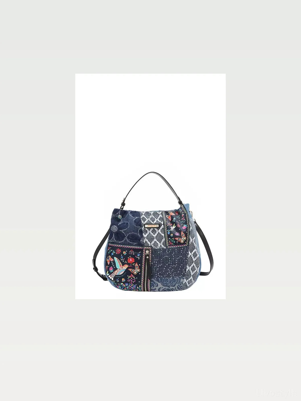 Bosque De Amor Denim Hobo Bag — styled showcase — Livostyle