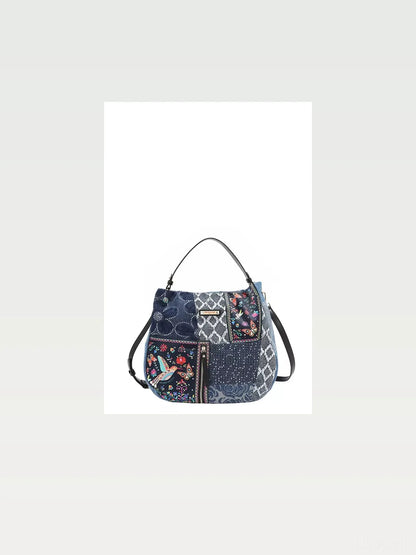Bosque De Amor Denim Hobo Bag — styled showcase — Livostyle