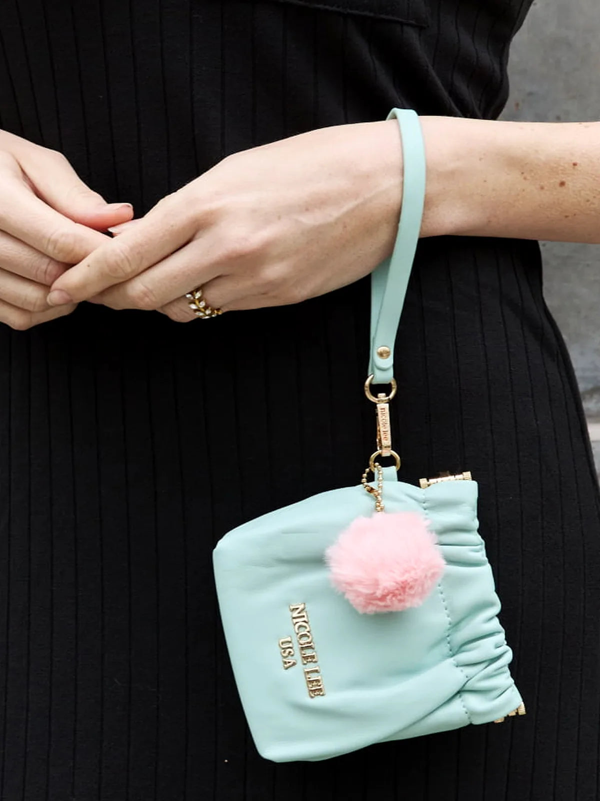 Faux Leather Pouch — detail view — Livostyle