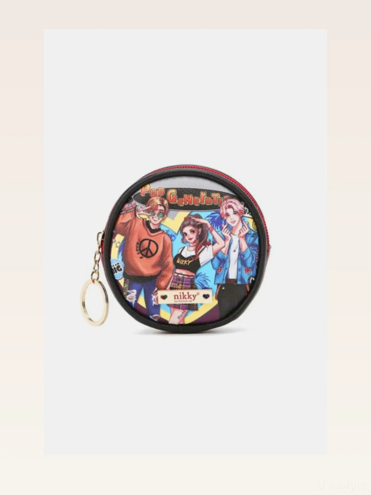 Keychain Round Coin Purse — styled showcase — Livostyle