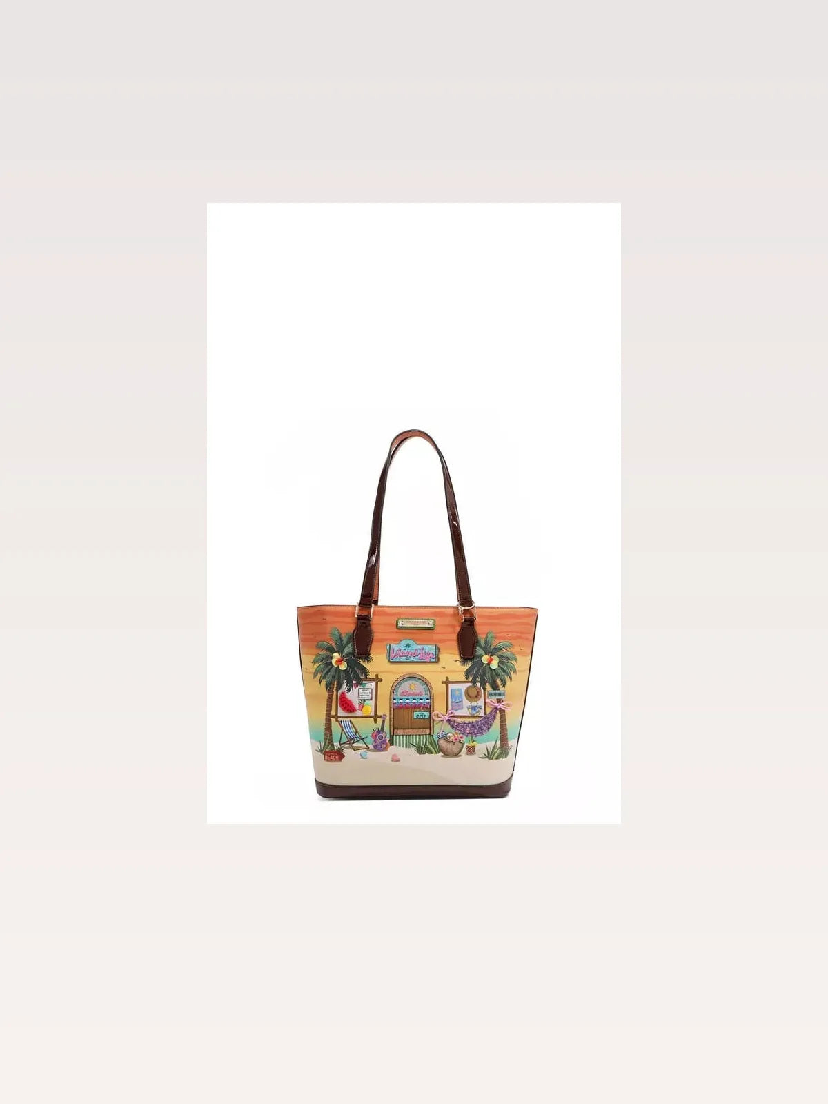 Tropical Beach House Print Shopper Bag — styled showcase — Livostyle