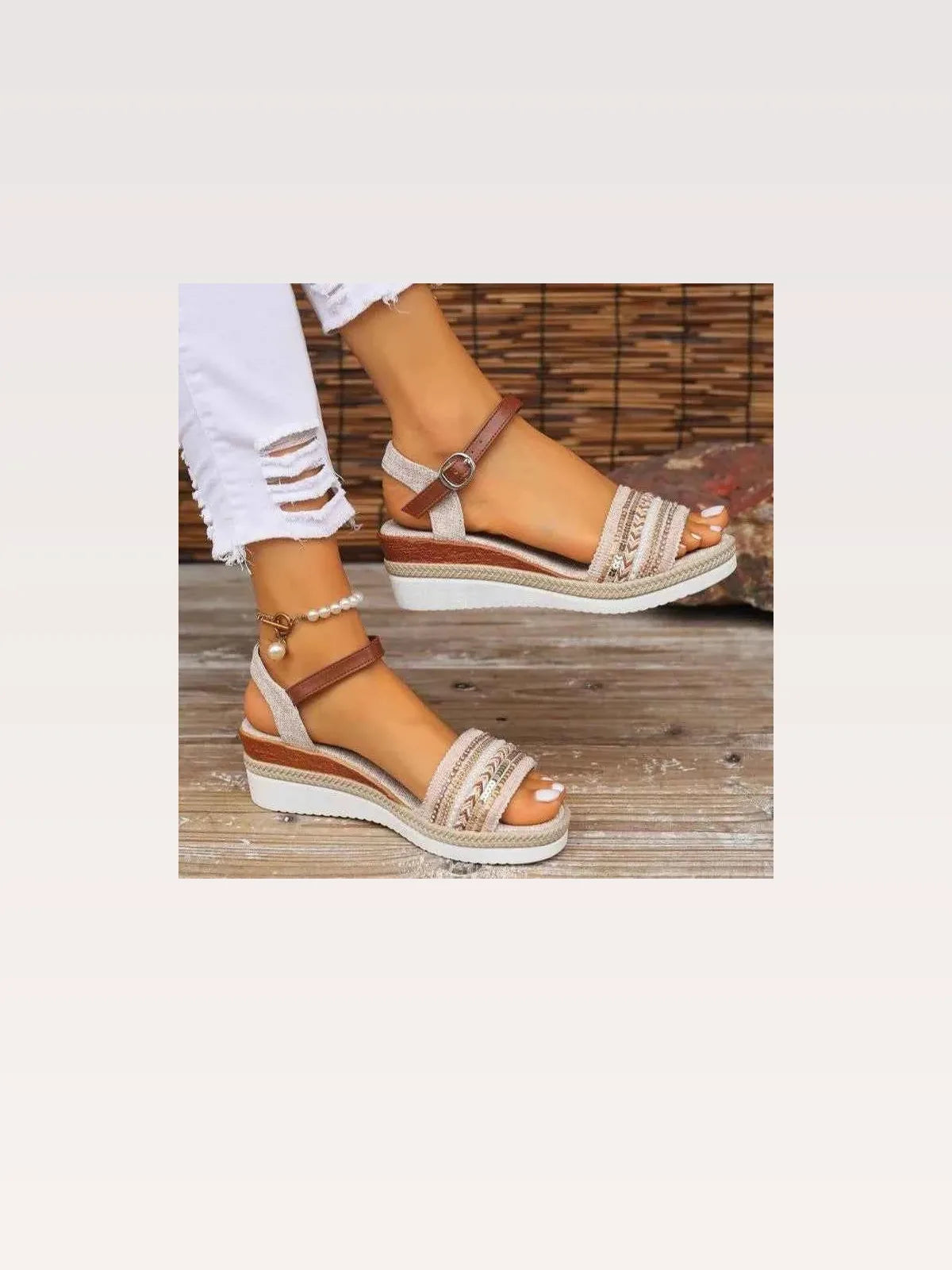 Open Toe Platform Wedge Sandals — styled showcase — Livostyle