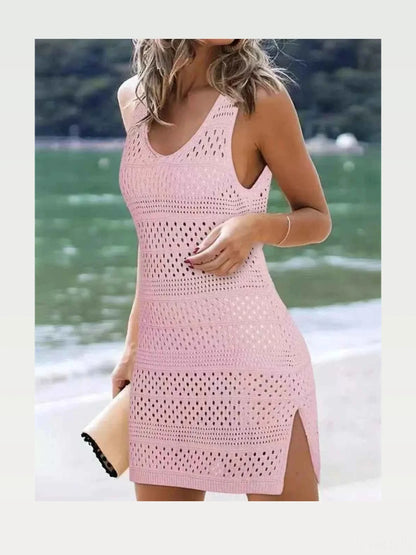Openwork Scoop Neck Cover Up — styled showcase — Livostyle