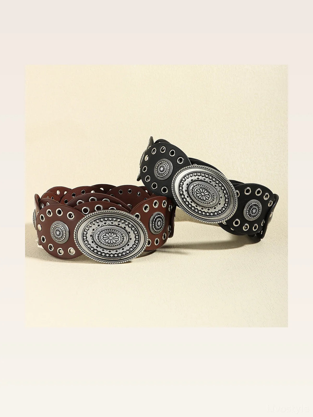 Oval PU Belt — styled showcase — Livostyle