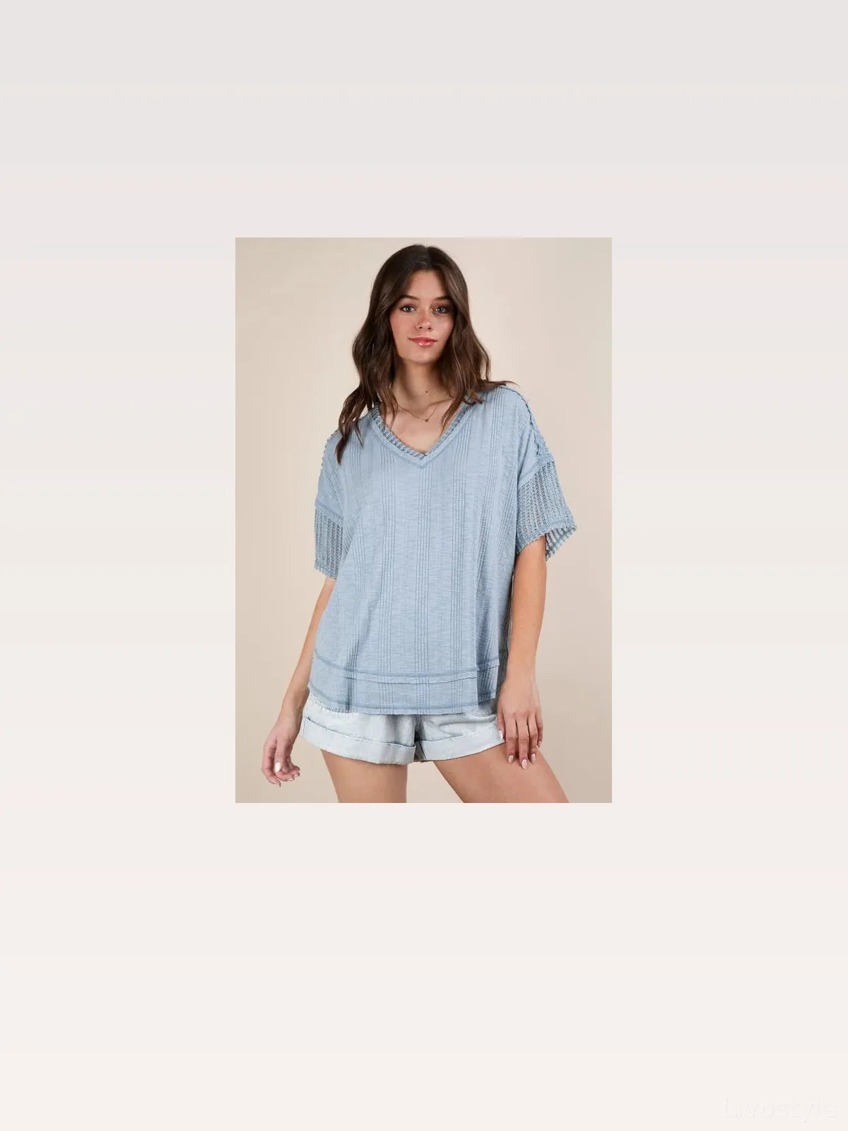 Oversized Contrast Knit Comfy Casual Top — styled showcase — Livostyle