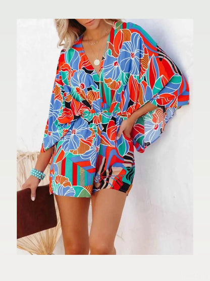 Oversized Tied Back Printed Romper — styled showcase — Livostyle