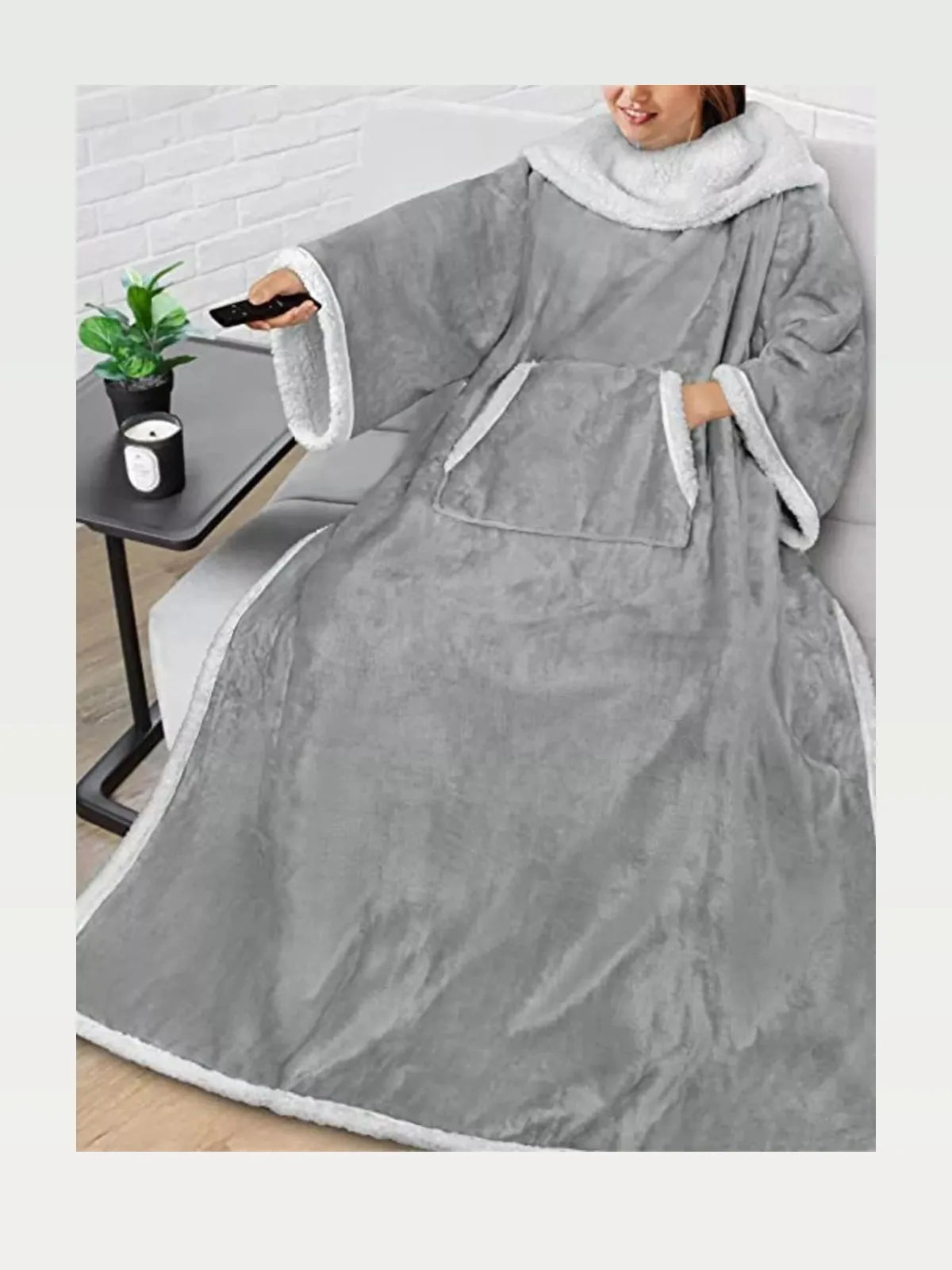 Oversized Wearable Blanket Hoodie Lounge Nightgown — styled showcase — Livostyle