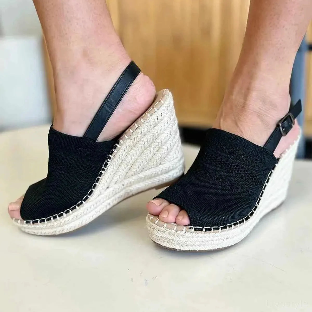 Stylish Peep Toe High Heels for Chic & Elegant Look — square view — Livostyle