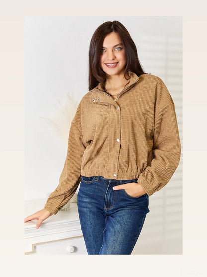 Long Sleeve Dropped Shoulder Jacket — styled showcase — Livostyle