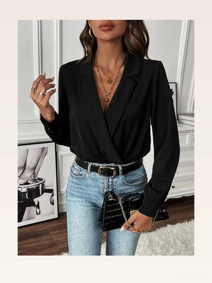 Surplice Long Sleeve Top — styled showcase — Livostyle