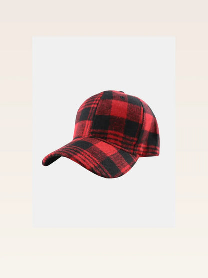 Plaid Adjustable Cotton Baseball Cap — styled showcase — Livostyle
