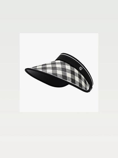 Plaid Natural Grass Adjustable Sun Hat — styled showcase — Livostyle