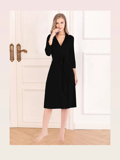 Plunge Tie Front Night Dress — styled showcase — Livostyle