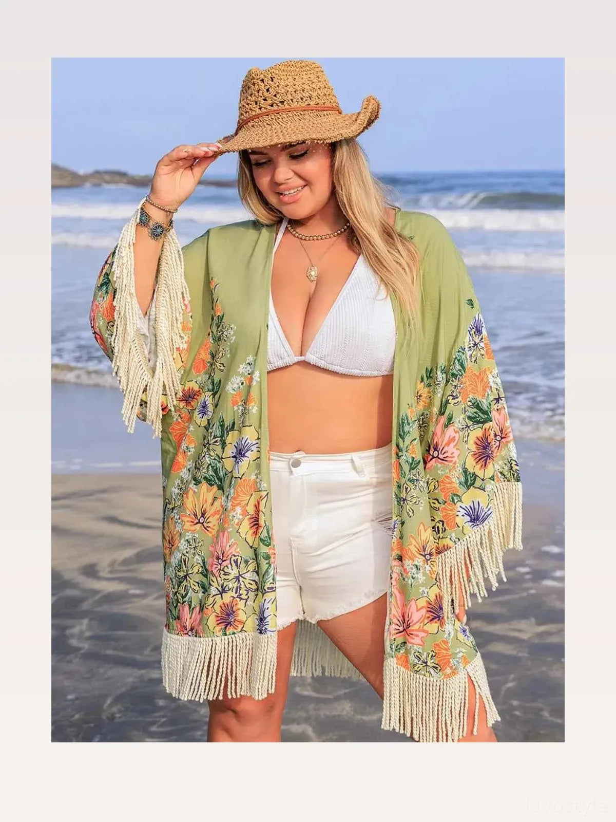 Fringe Open Front Cover-Up — styled showcase — Livostyle
