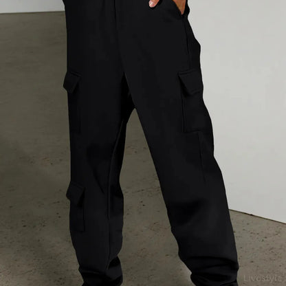 Pocketed Elastic Waist Active Joggers — square view — Livostyle