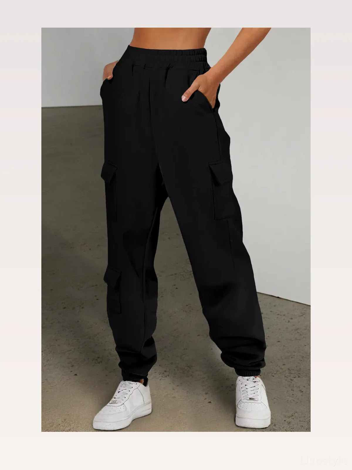 Pocketed Elastic Waist Active Joggers — styled showcase — Livostyle