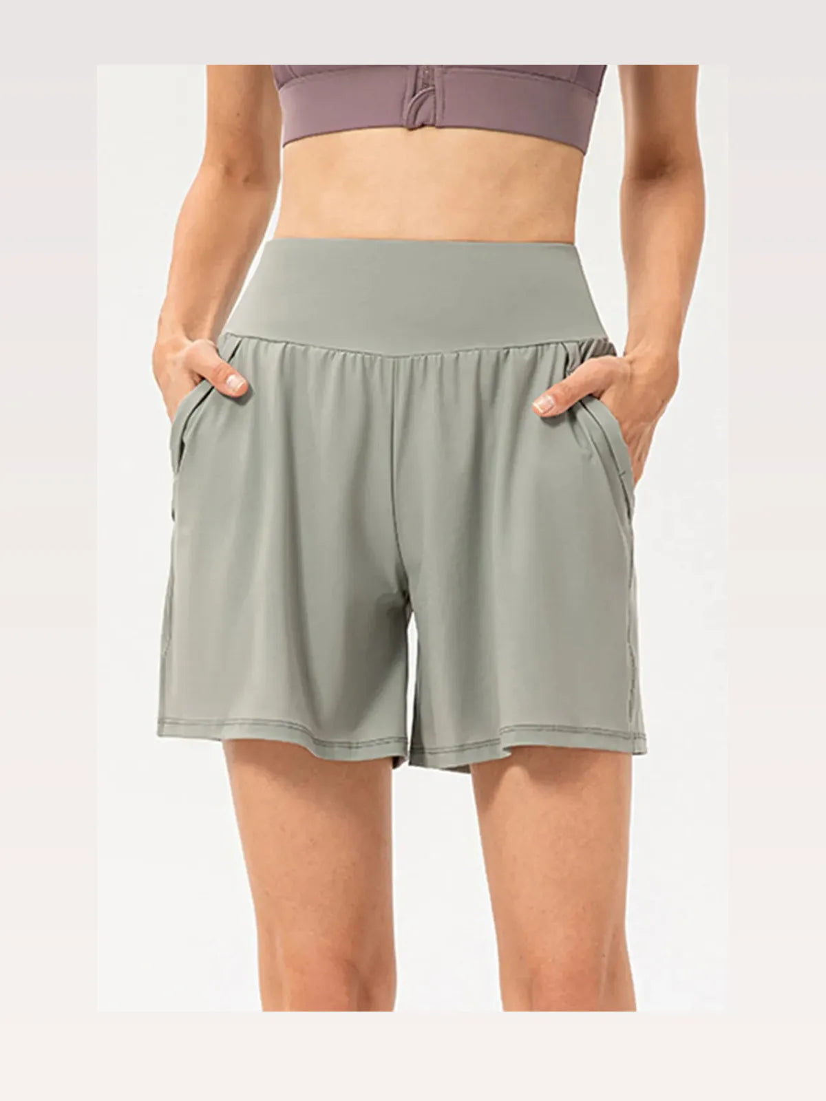 Pocketed Elastic Waist Active Shorts — styled showcase — Livostyle