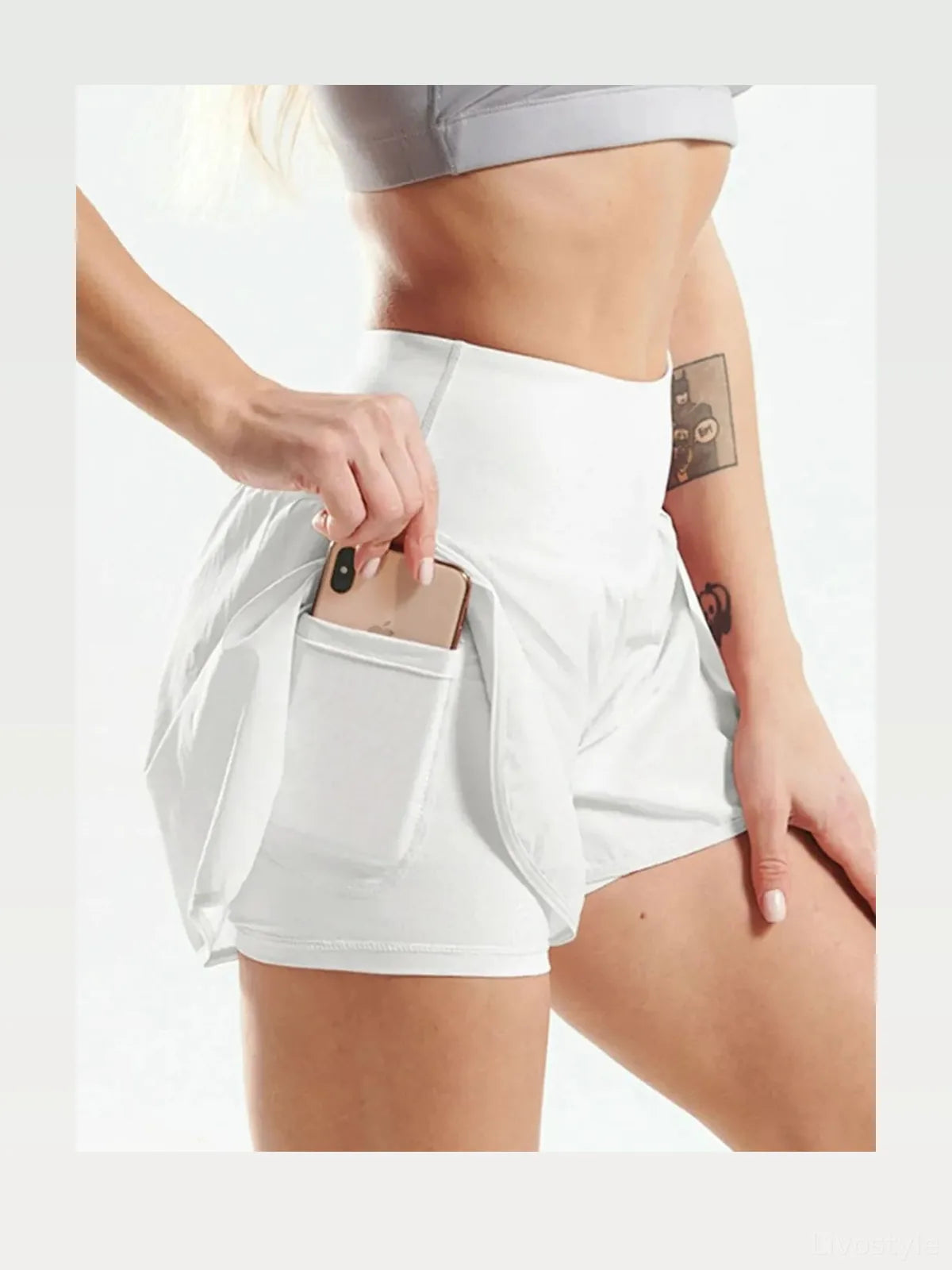 Pocketed High Waist Active Shorts — styled showcase — Livostyle