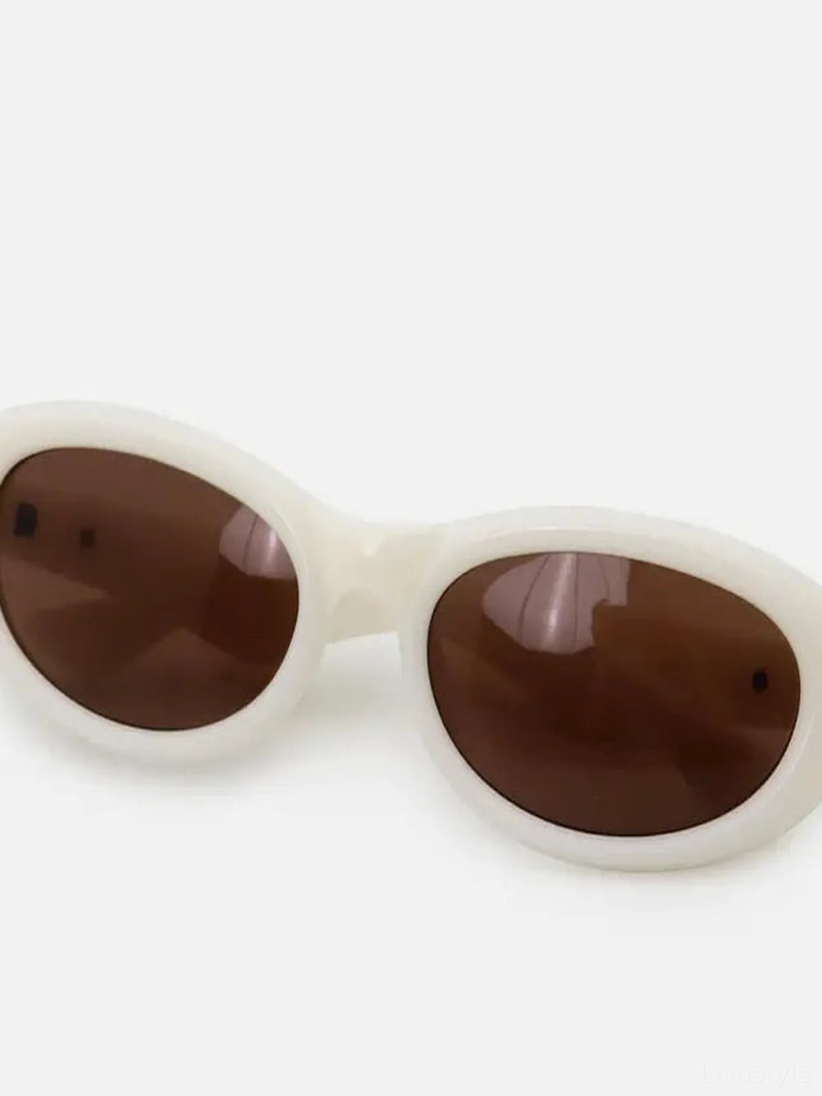 Polycarbonate Frame Cat Eye Sunglasses — detail view — Livostyle