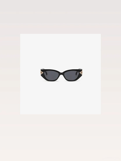 Multicolor Gold Accent UV Protection Cat-Eye Sunglasses — styled showcase — Livostyle