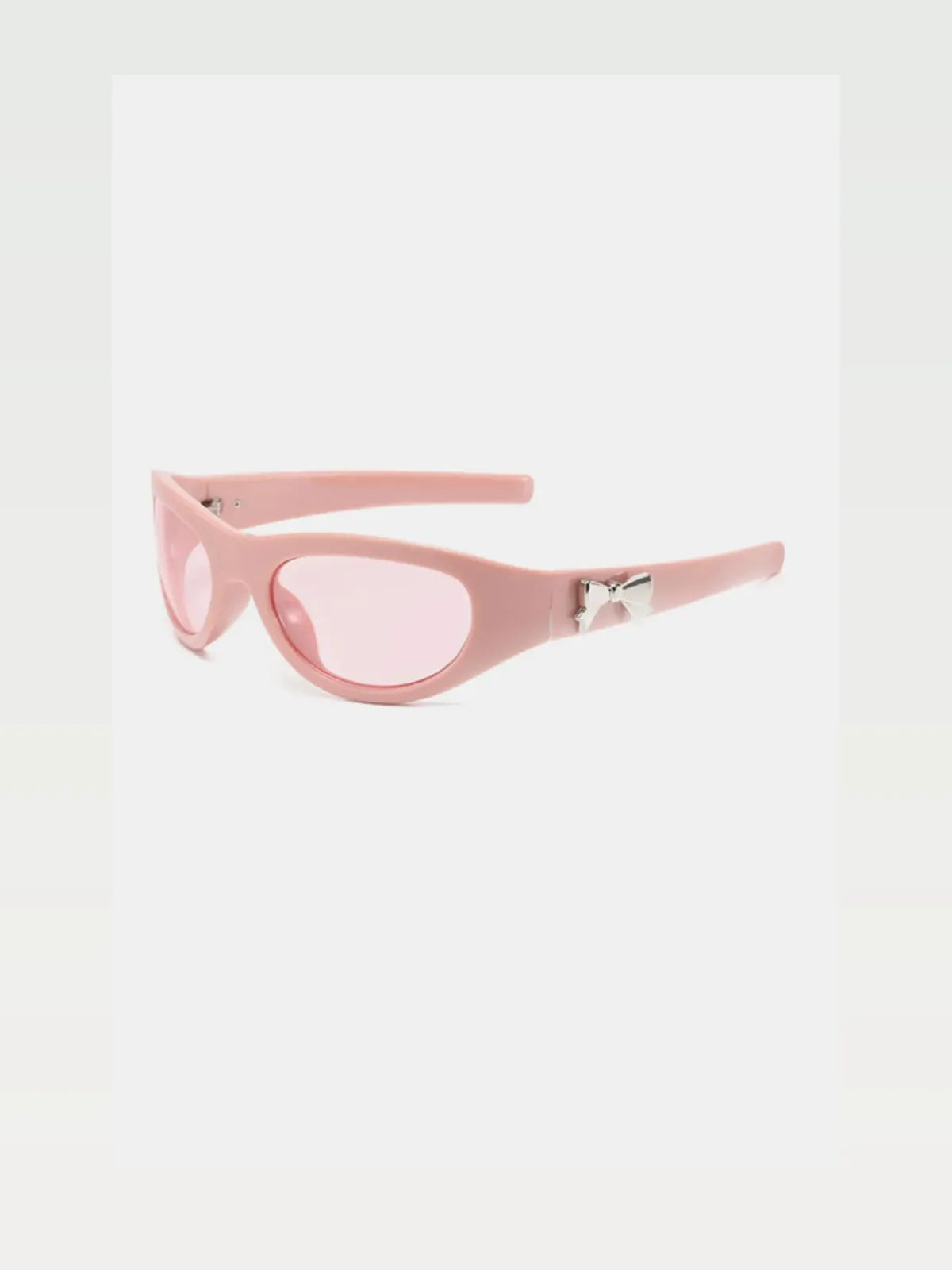 Polycarbonate Frame Cat-Eye Sunglasses in Pink Bow Accent — styled showcase — Livostyle