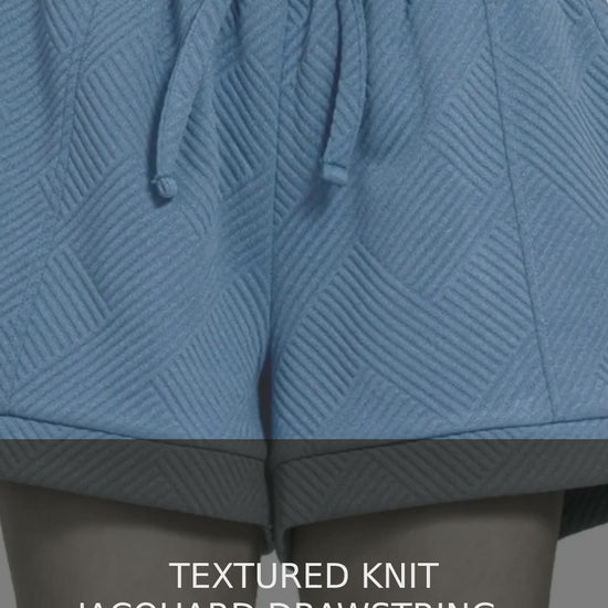 Textured Knit Jacquard Drawstring Shorts – video
