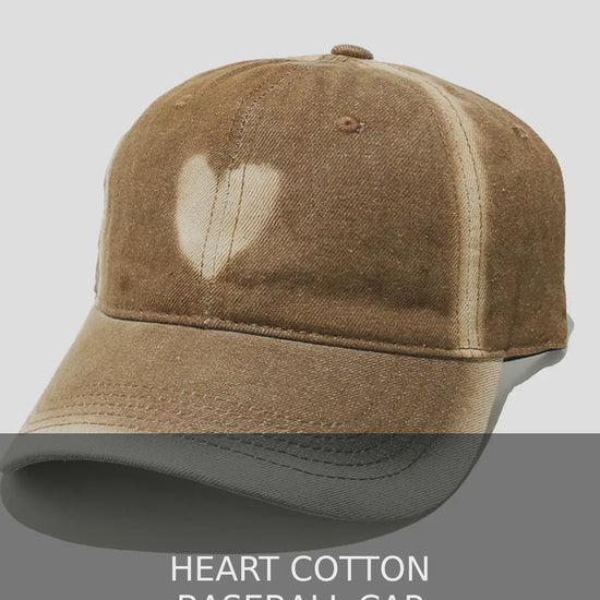Heart Detail Cotton Distressed Baseball Cap – video