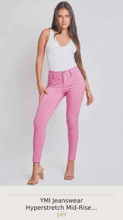 YMI Jeanswear Hyperstretch Mid-Rise Skinny Pants