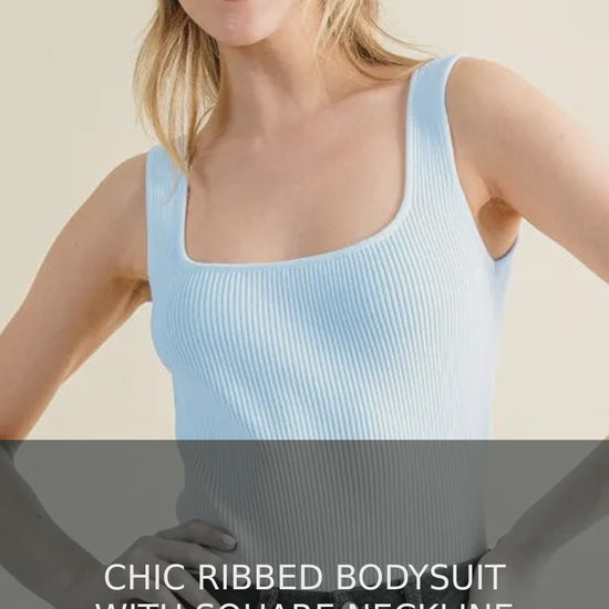 Ribbed Bodysuit with Square Neckline – video