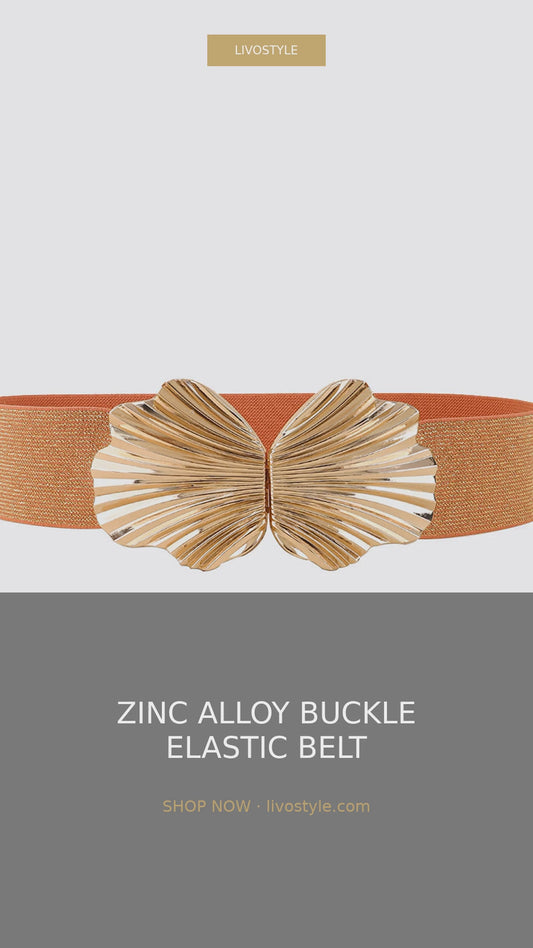 Zinc Alloy Buckle Elastic Belt – video