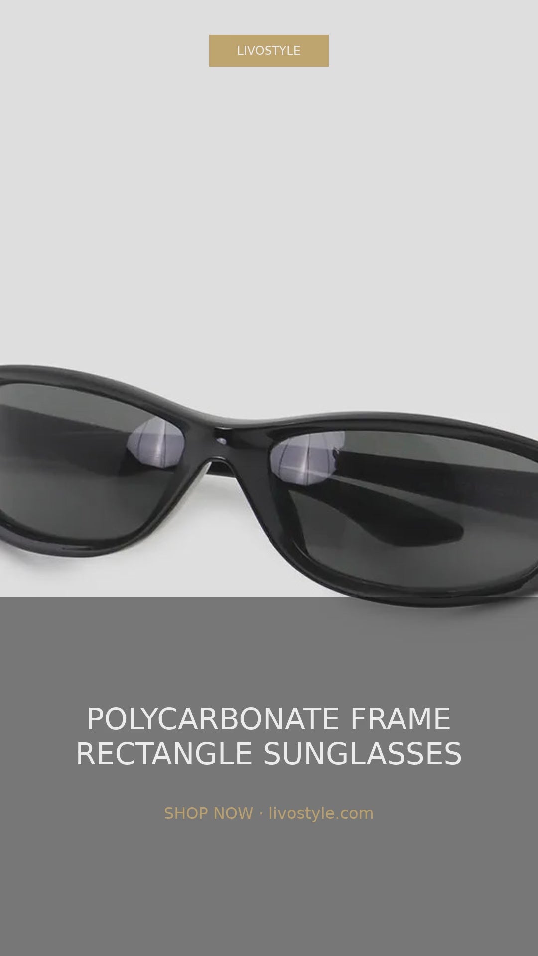 Rectangle Sunglasses with Pink Gradient Lenses – video