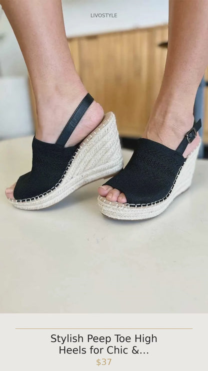 Stylish Peep Toe High Heels for Chic & Elegant Look